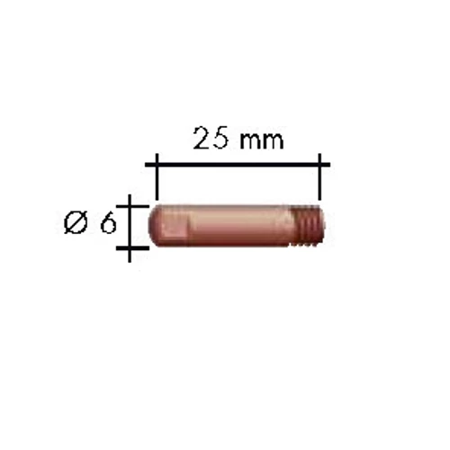 Binzel áramátadó  M6/0,8 vékony Ecu