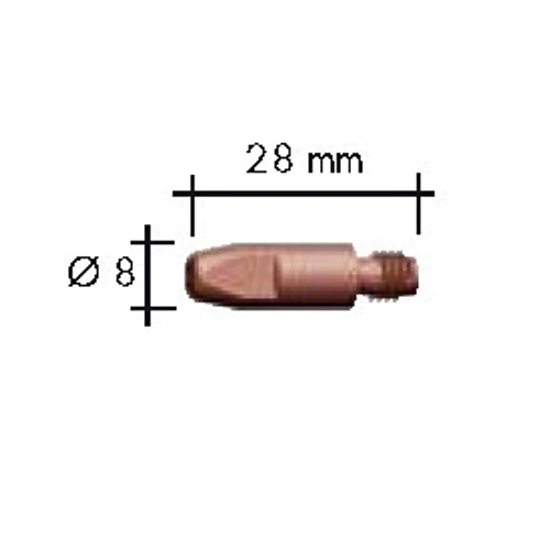 Binzel áramátadó  M6/1,2 vastag Ecu 